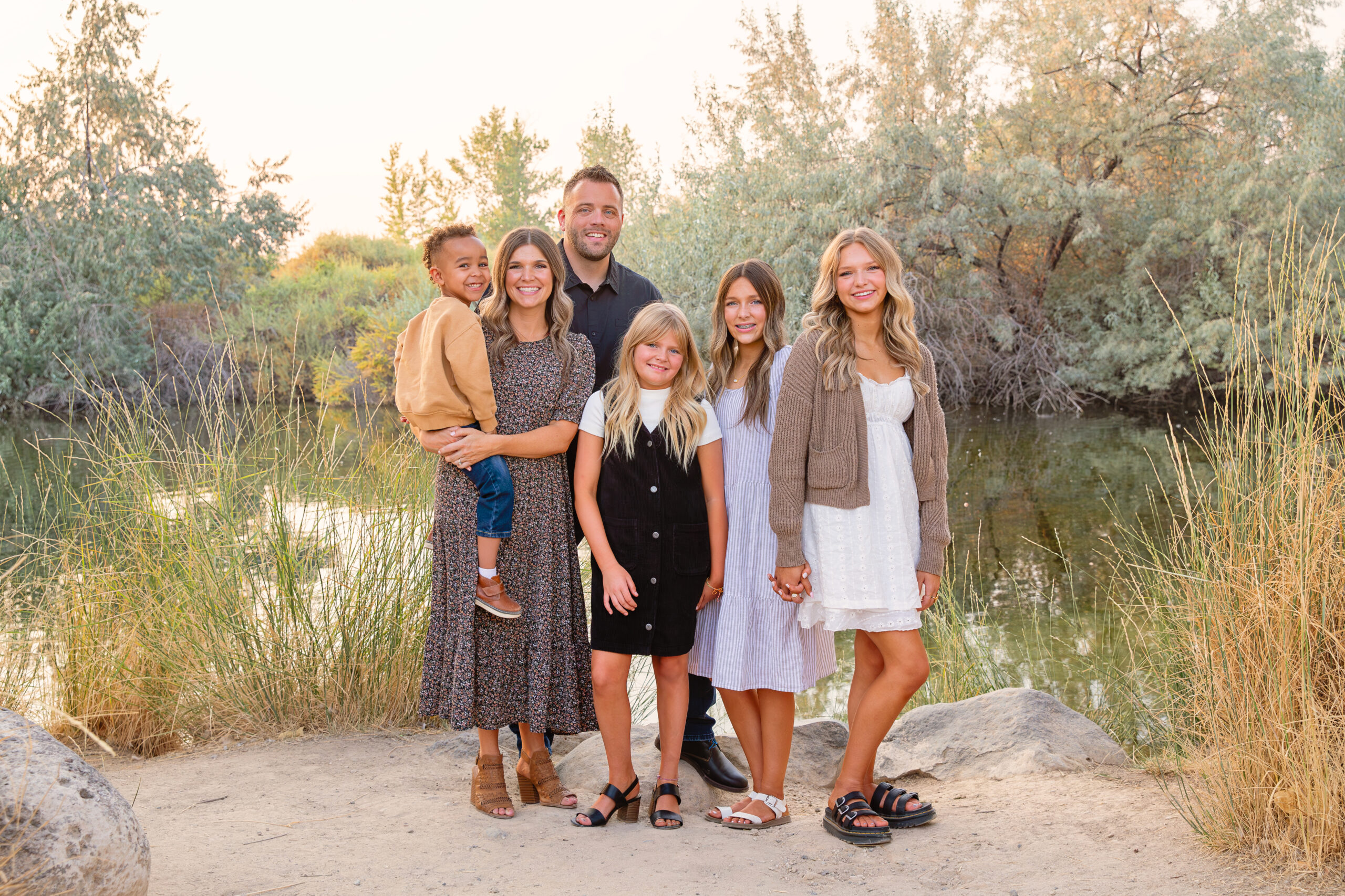 Garrett Pancheri with his family in Nampa, Idaho